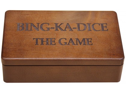 Walnut Engraved Case for Professional size Double 9 Dominoes